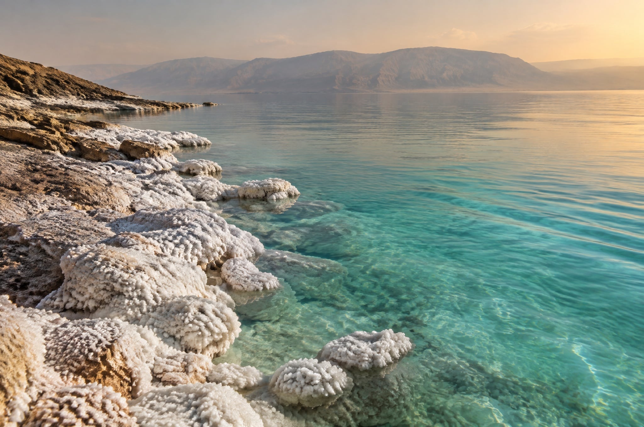 The Dead Sea shore, Jordan