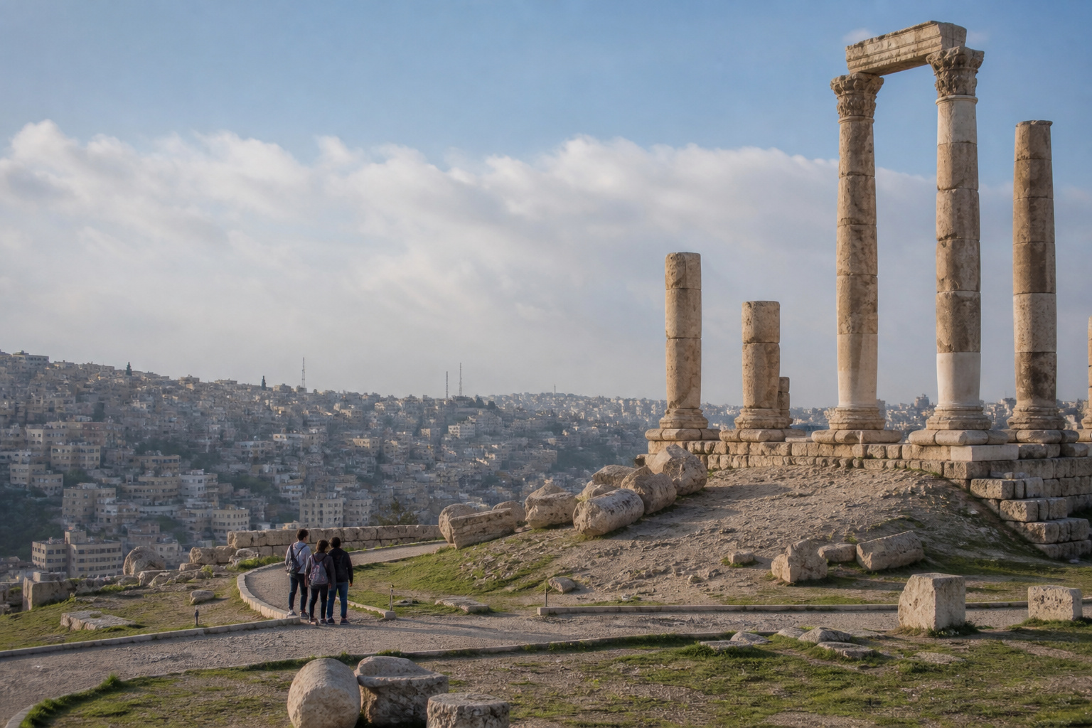 Amman · arrival and the Citadel