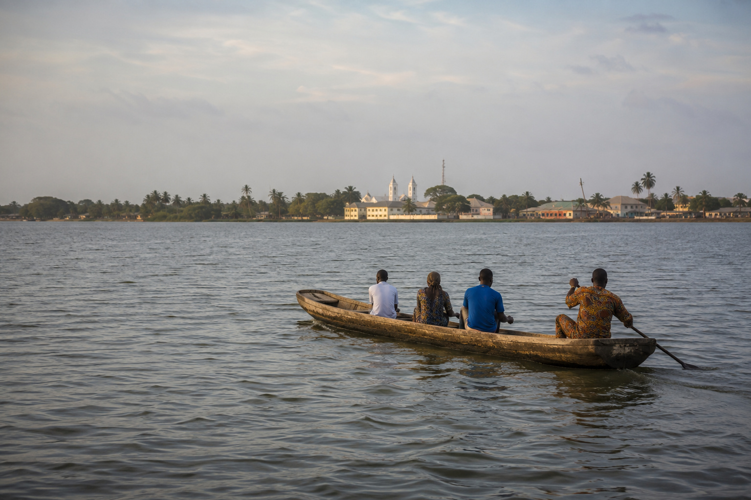 Across Lake Togo to Togoville