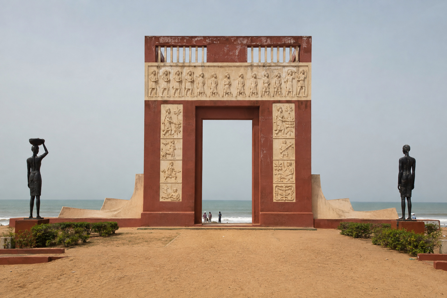 The Door of No Return on the beach at Ouidah