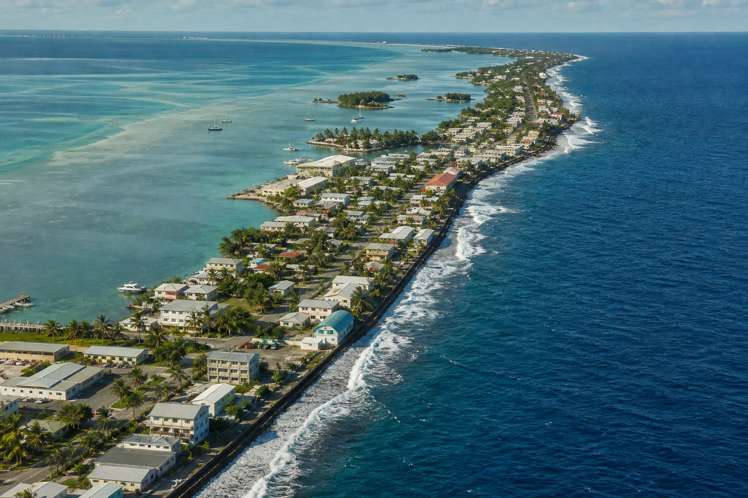 Marshall Islands Majuro Atoll Aerial