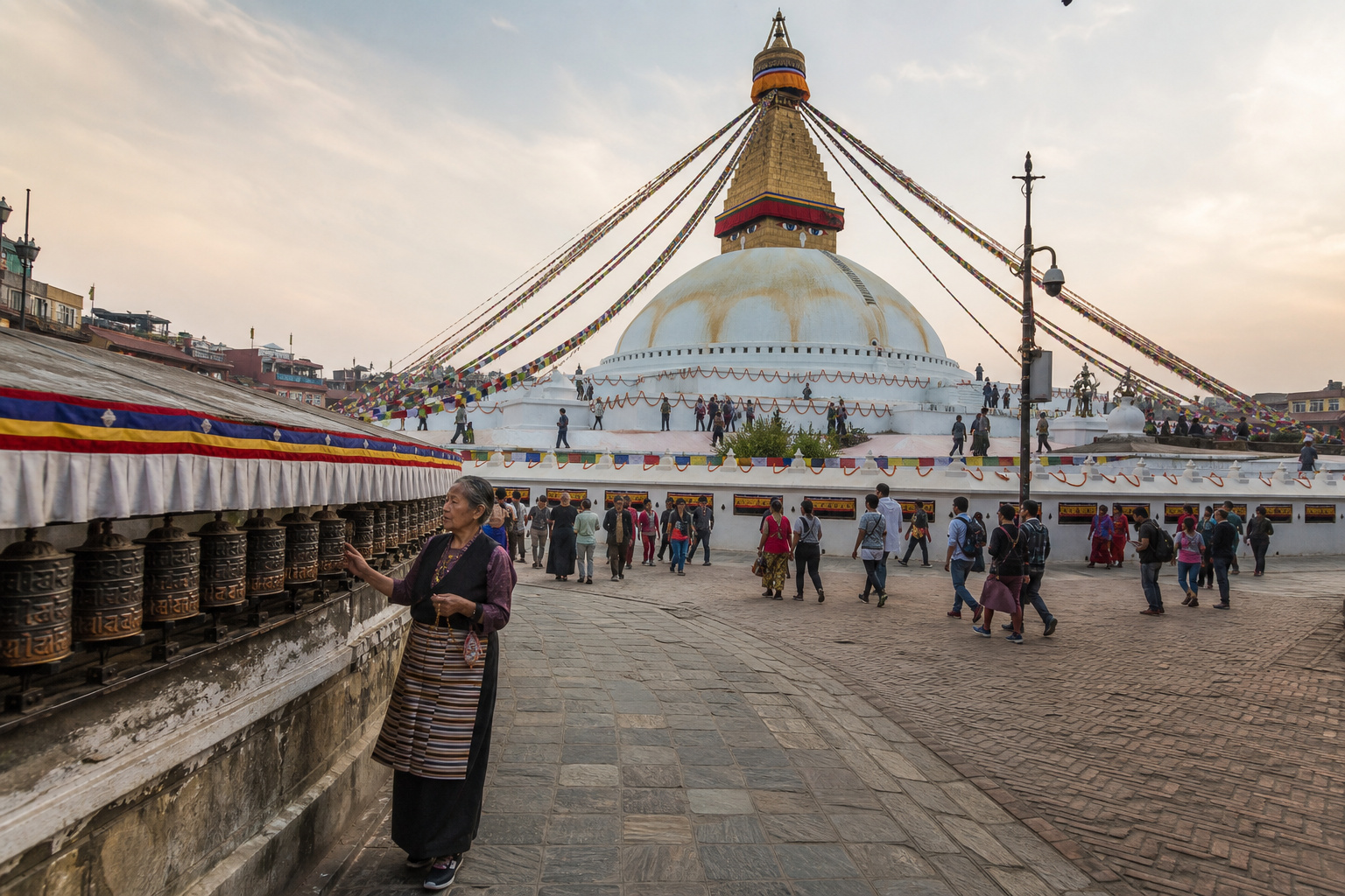 Kathmandu · arrival and the Boudhanath kora