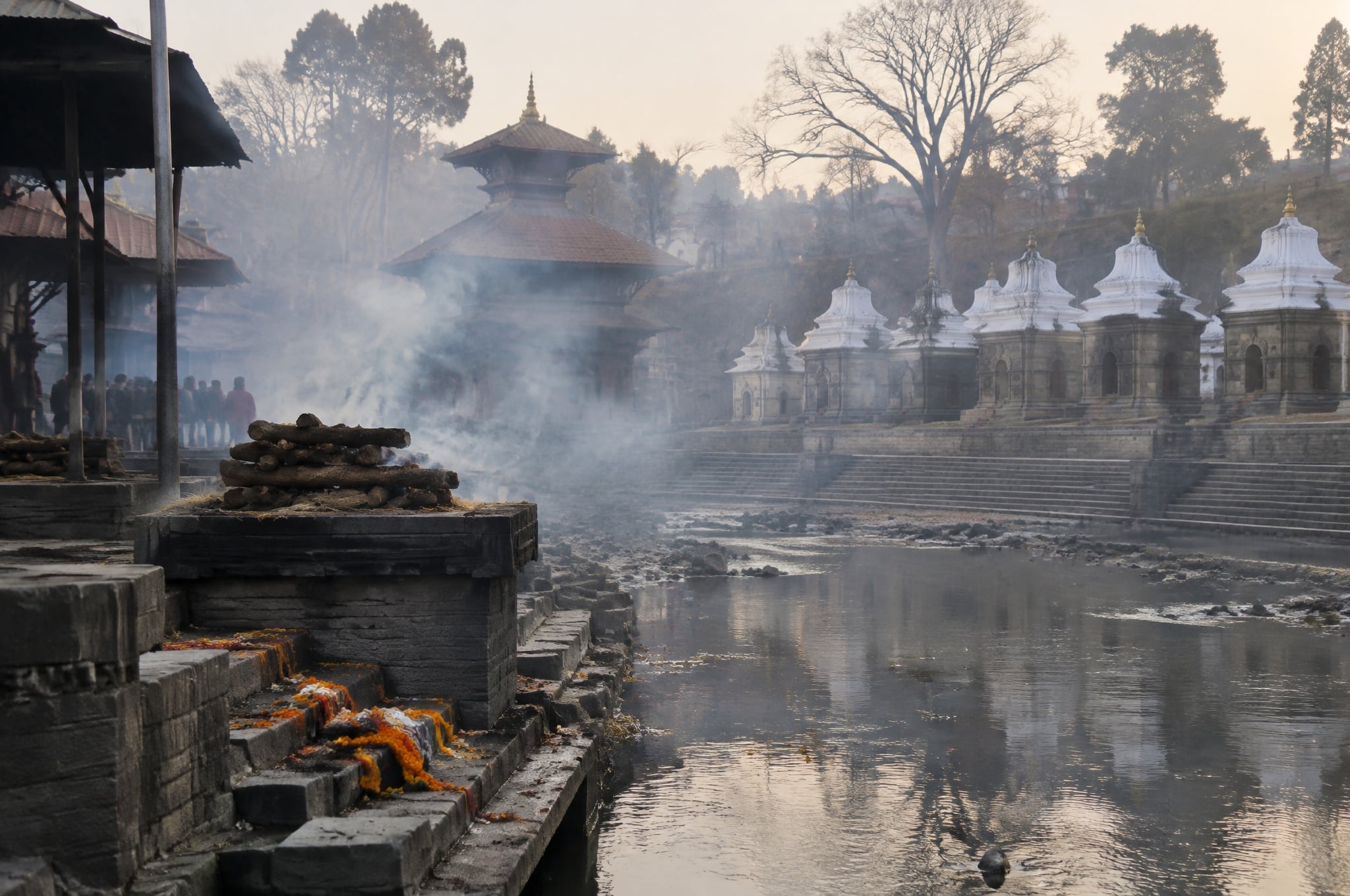 The ghats at Pashupatinath, Kathmandu, Nepal