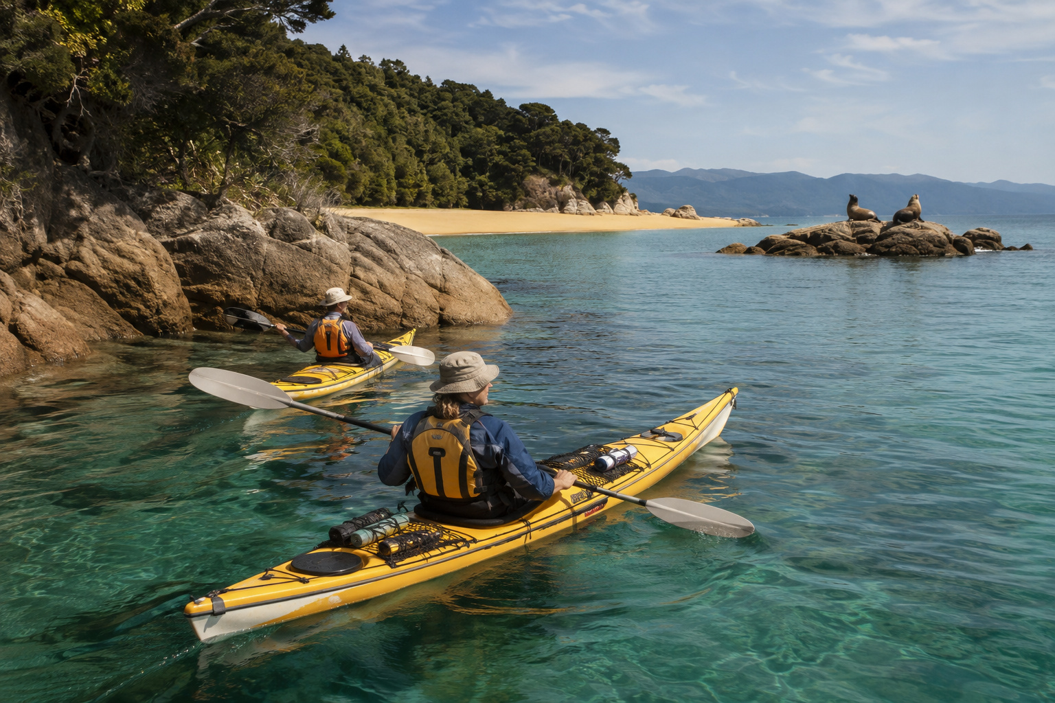Abel Tasman · kayaks & golden beaches