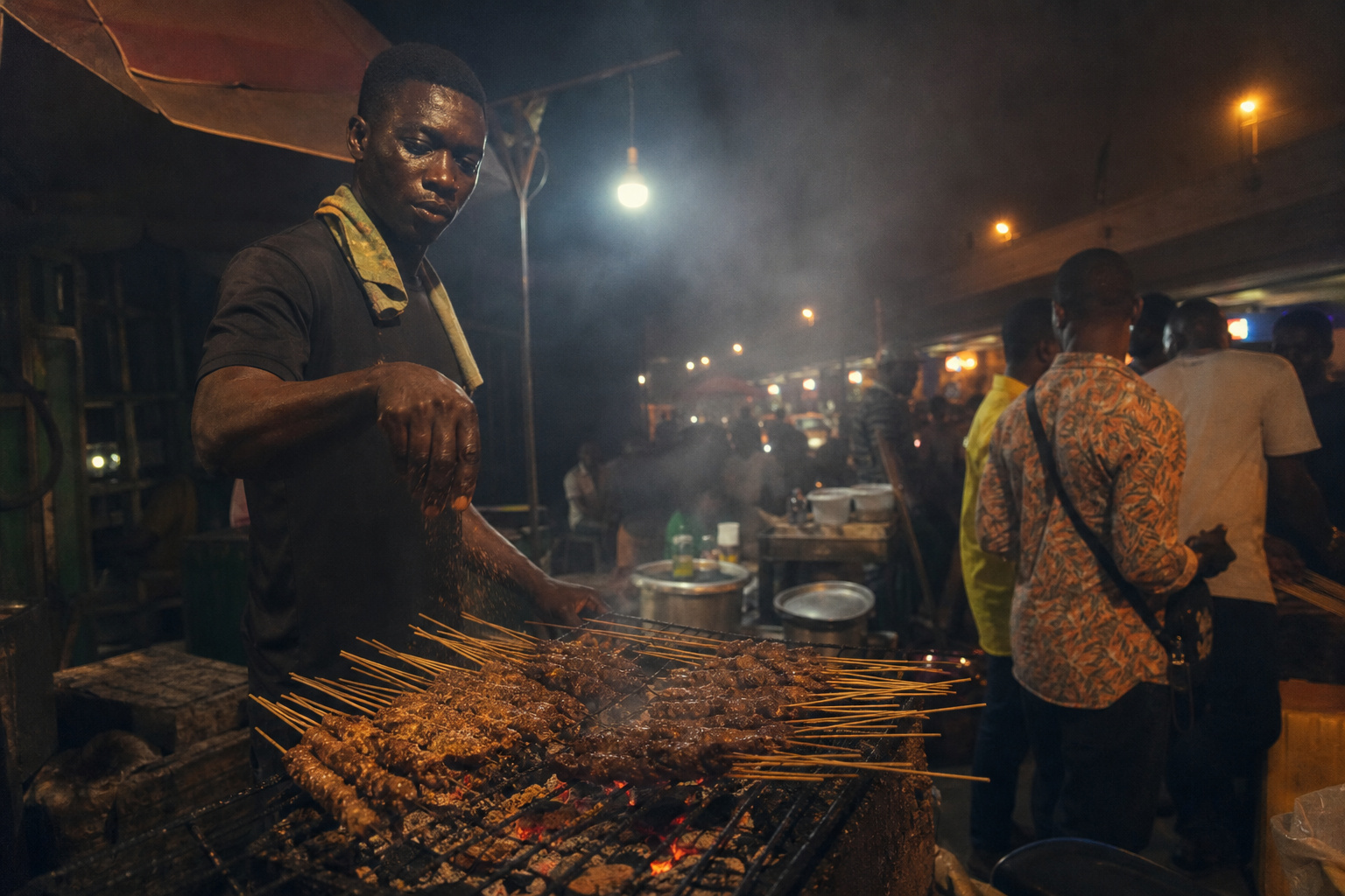 The mainland · markets, Afrobeat & the night food circuit
