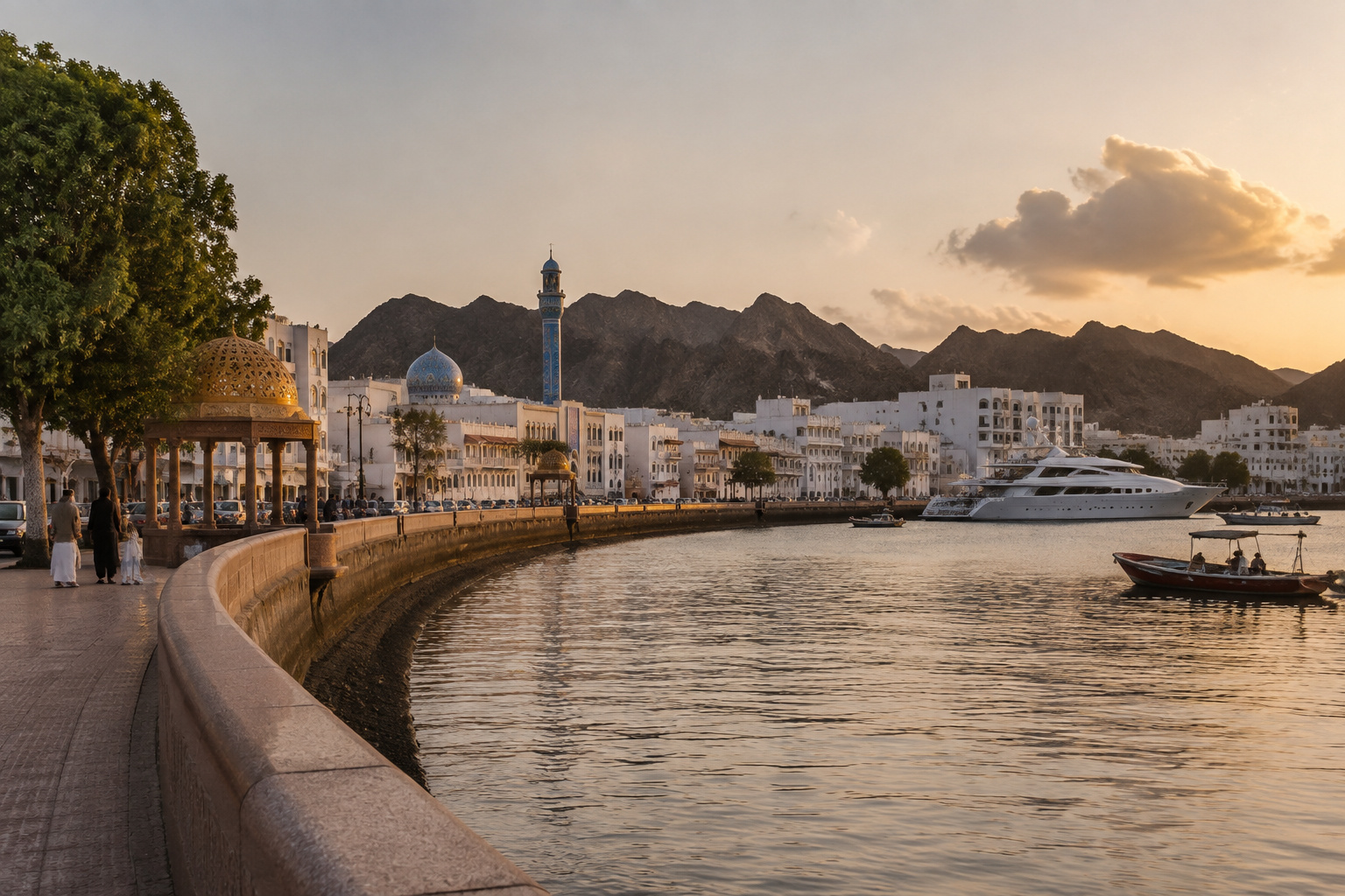 Muscat · arrival on the Mutrah waterfront