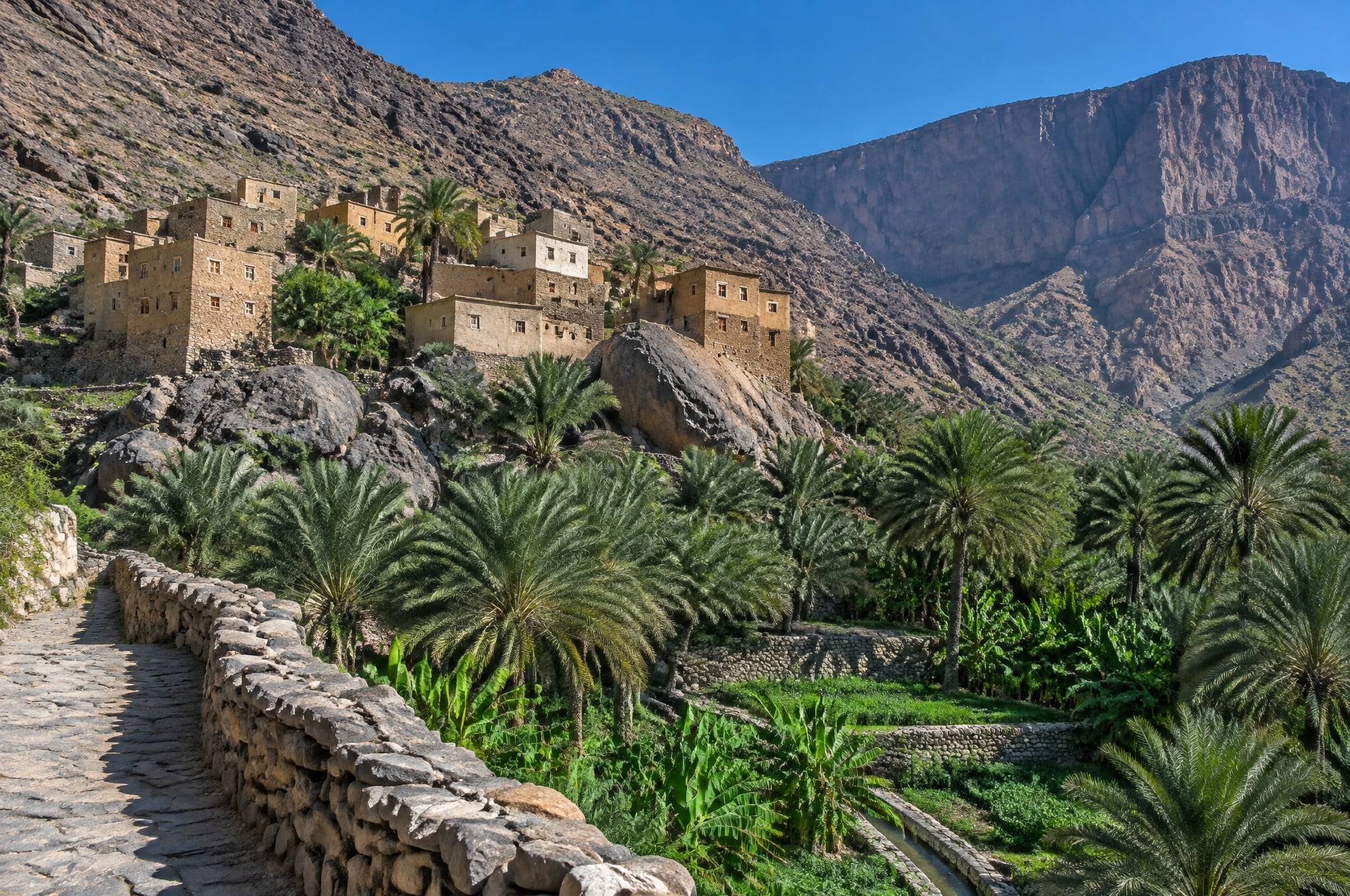 The terraced village of Misfat al Abriyeen, Oman