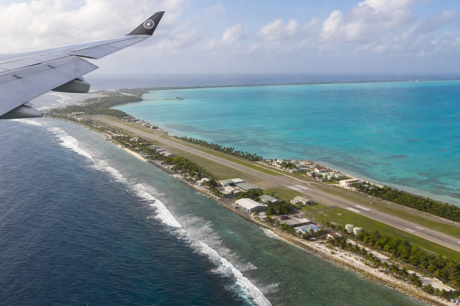 Transit Fiji · fly to Funafuti, Tuvalu