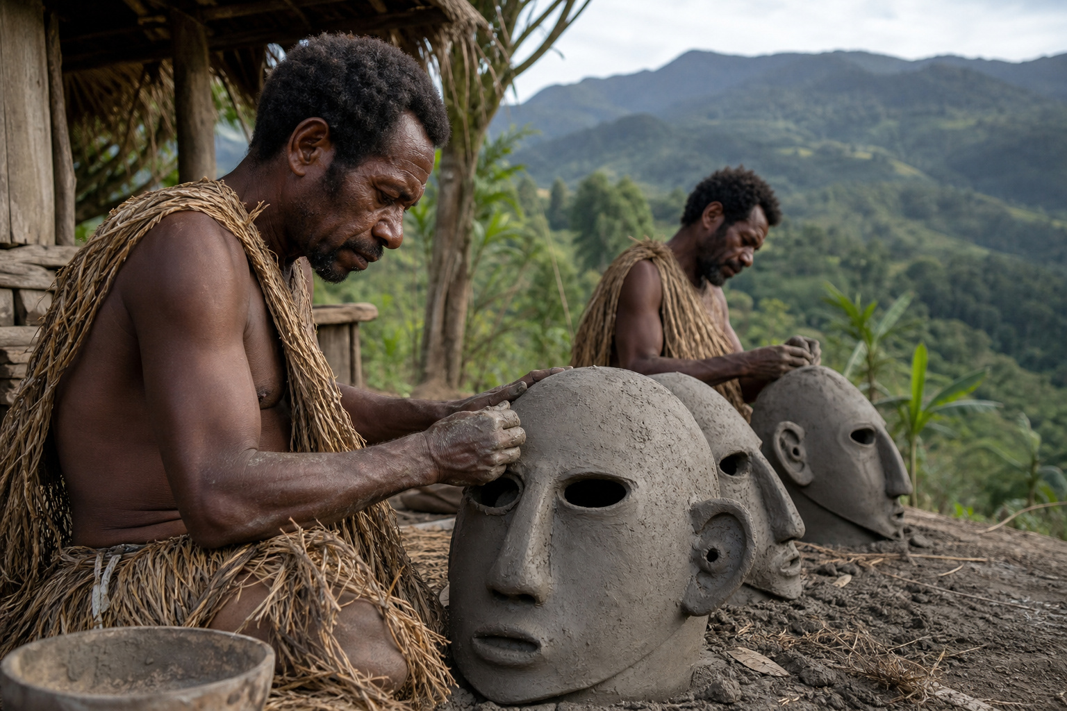 Simbu skeleton dancers · the Asaro Mudmen · Goroka