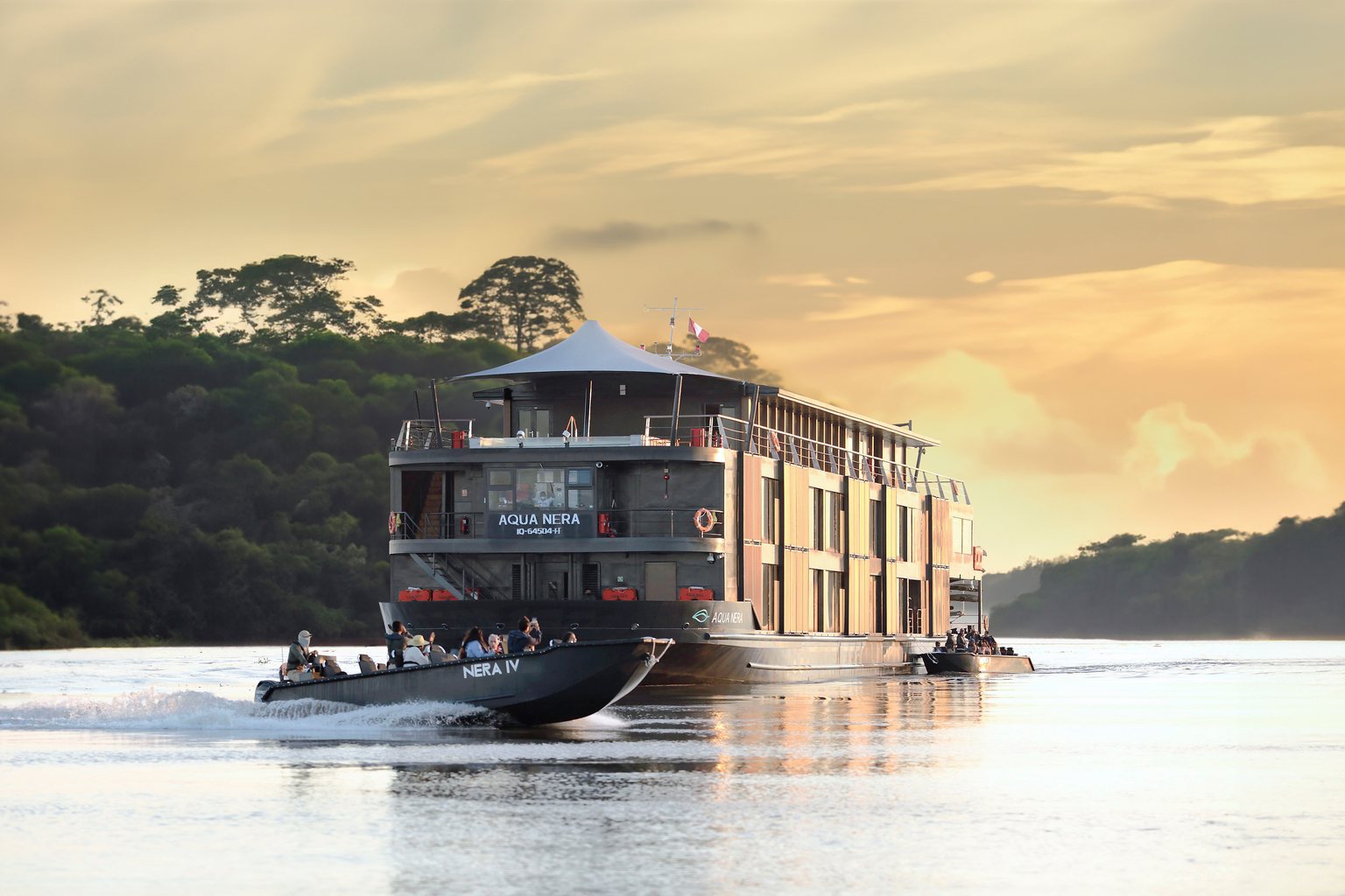 Aqua Nera on the Amazon at golden hour