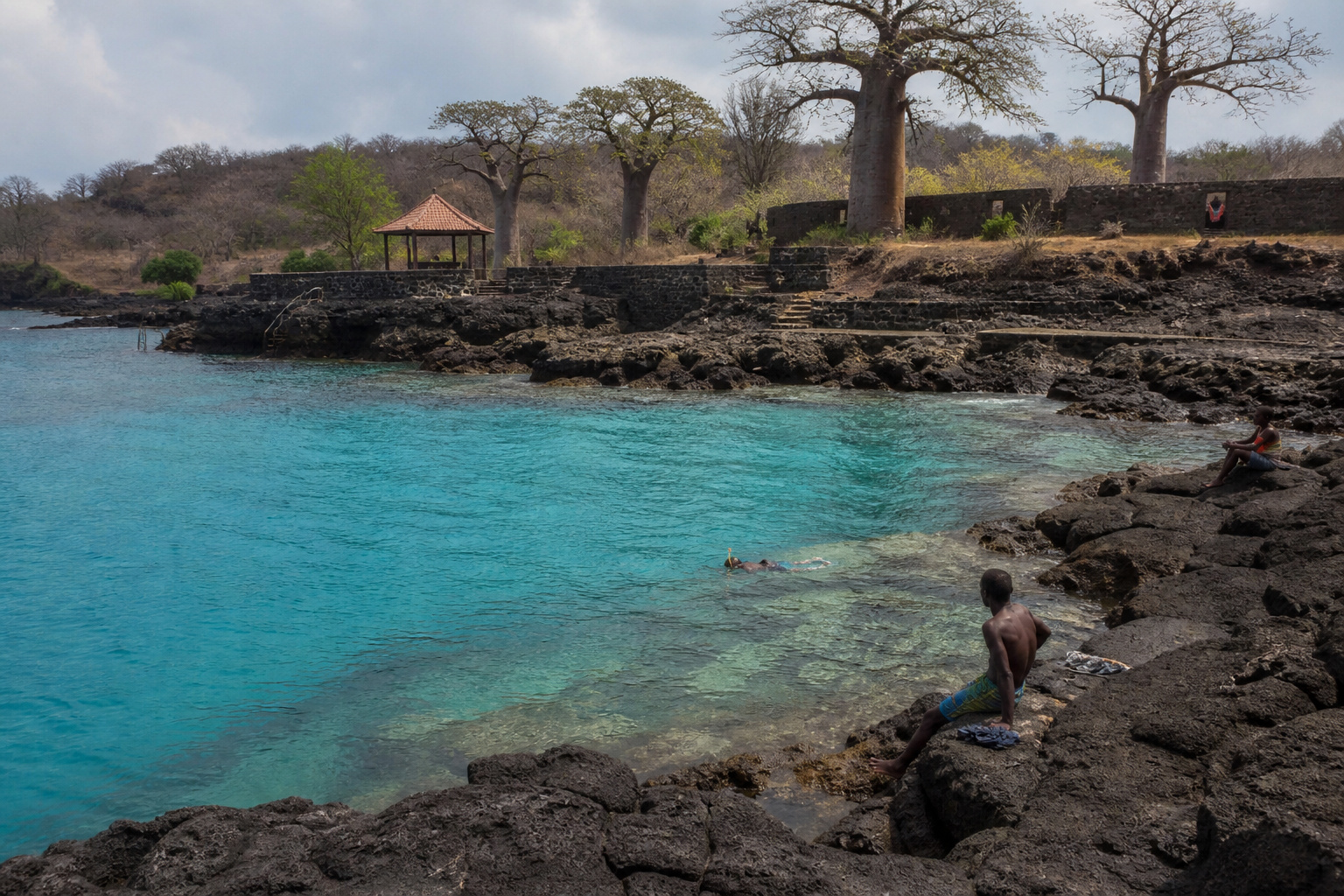 The north · Lagoa Azul, baobabs and Roça Agostinho Neto