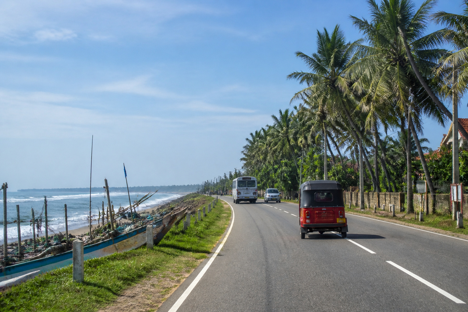 The coast road to Colombo · departure