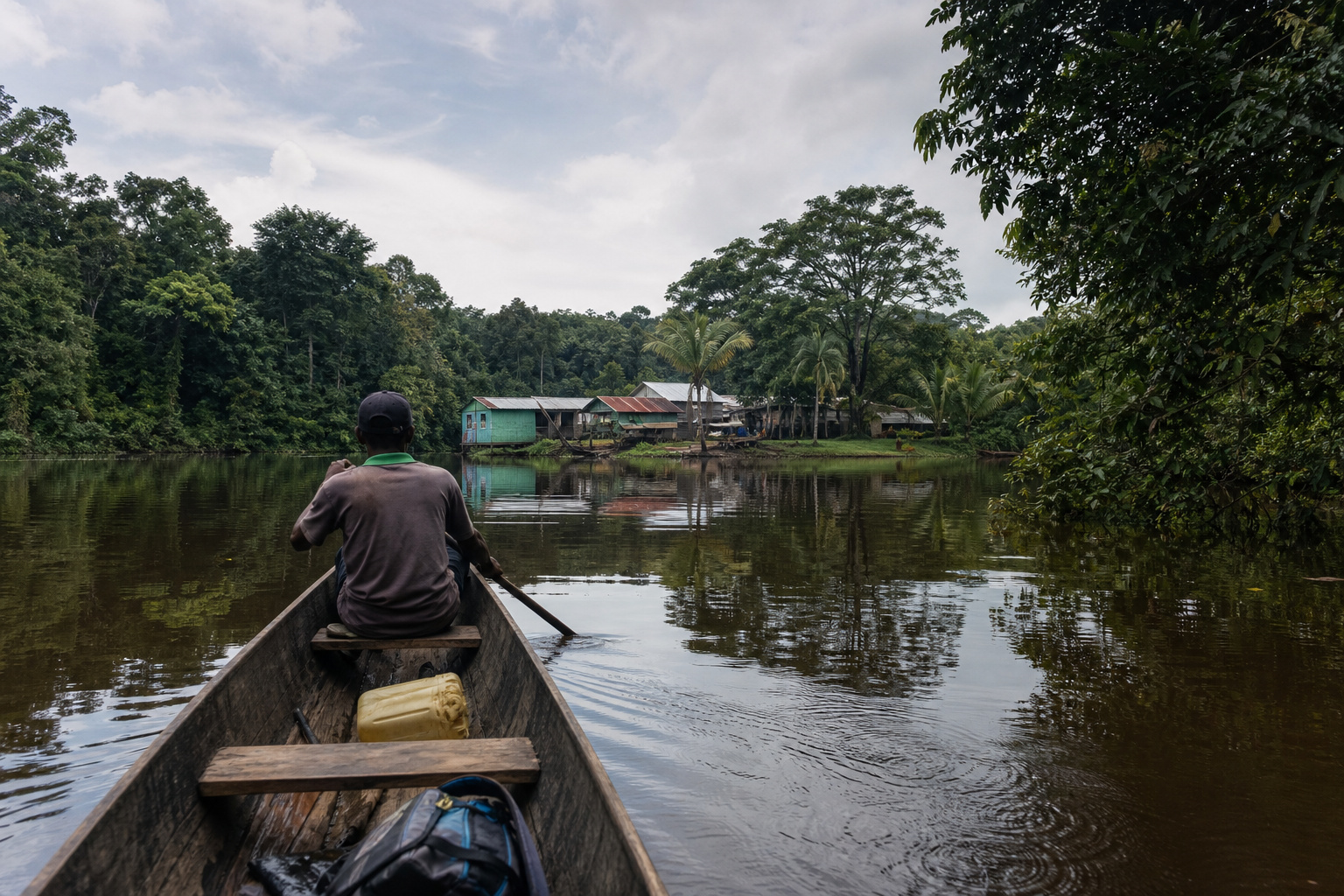 Suriname Upper Suriname River Saamaka Canoe