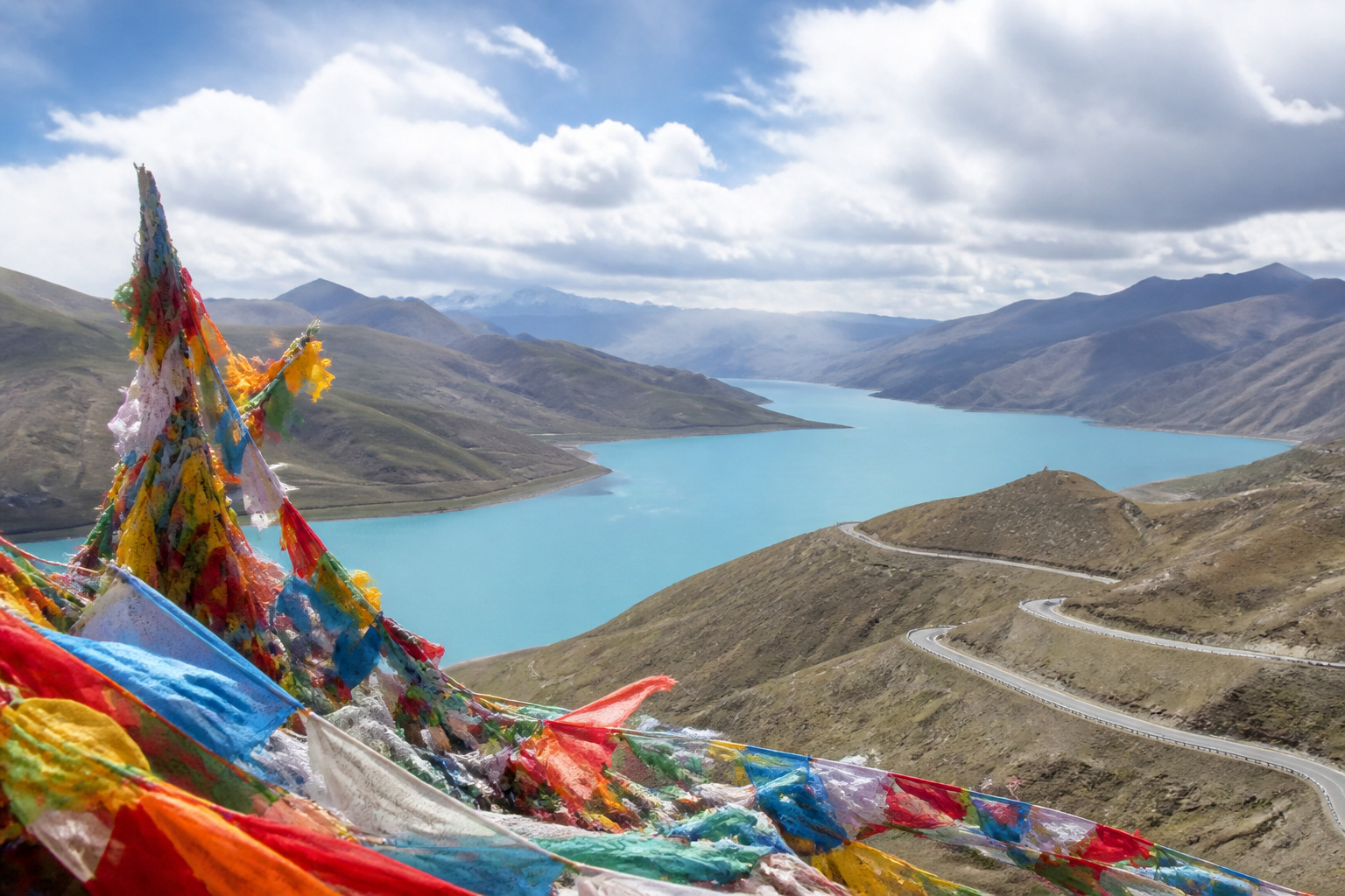 Over the Kamba La · Yamdrok Tso → Gyantse