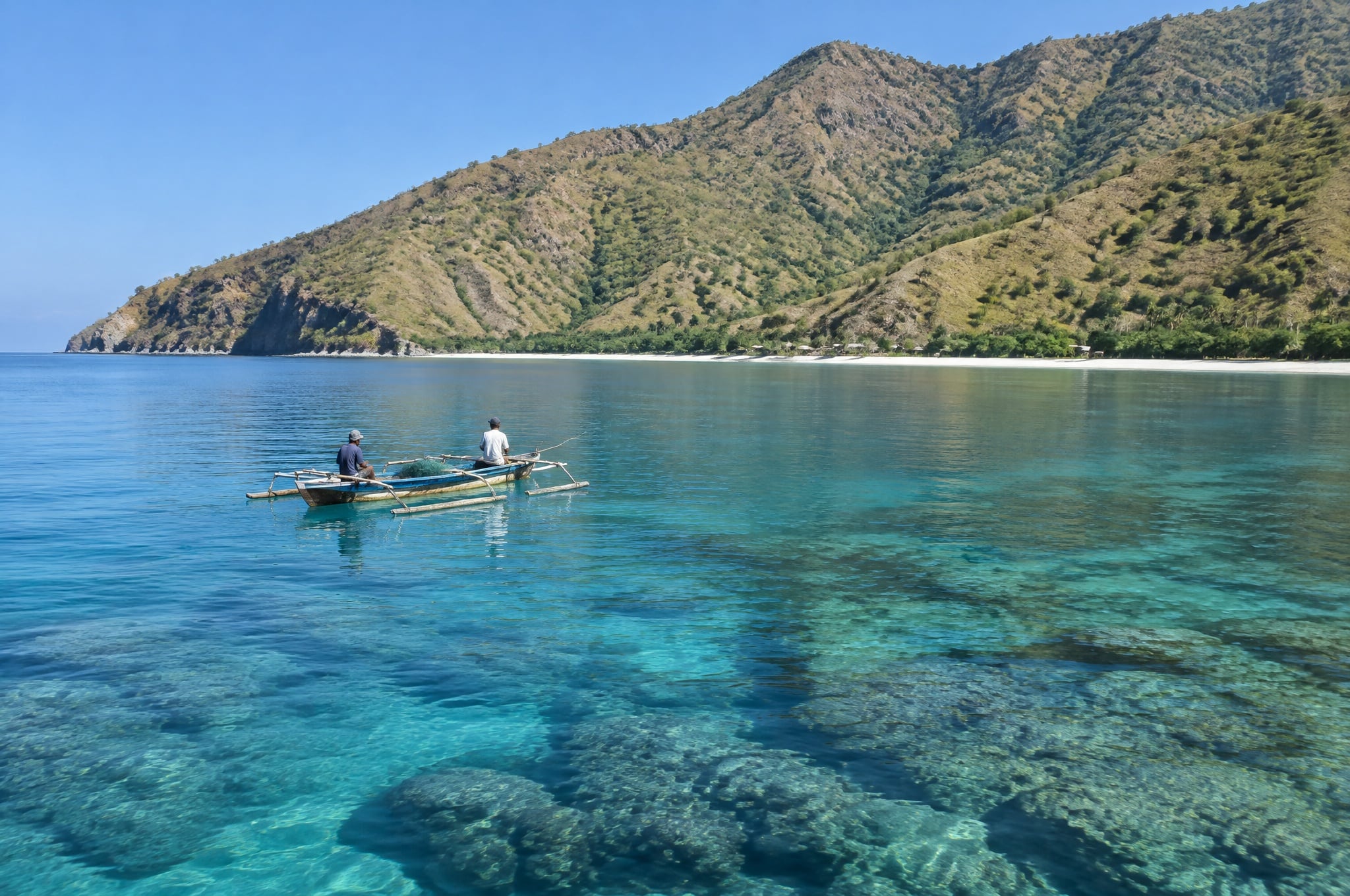 A fishing boat off Atauro Island, Timor-Leste