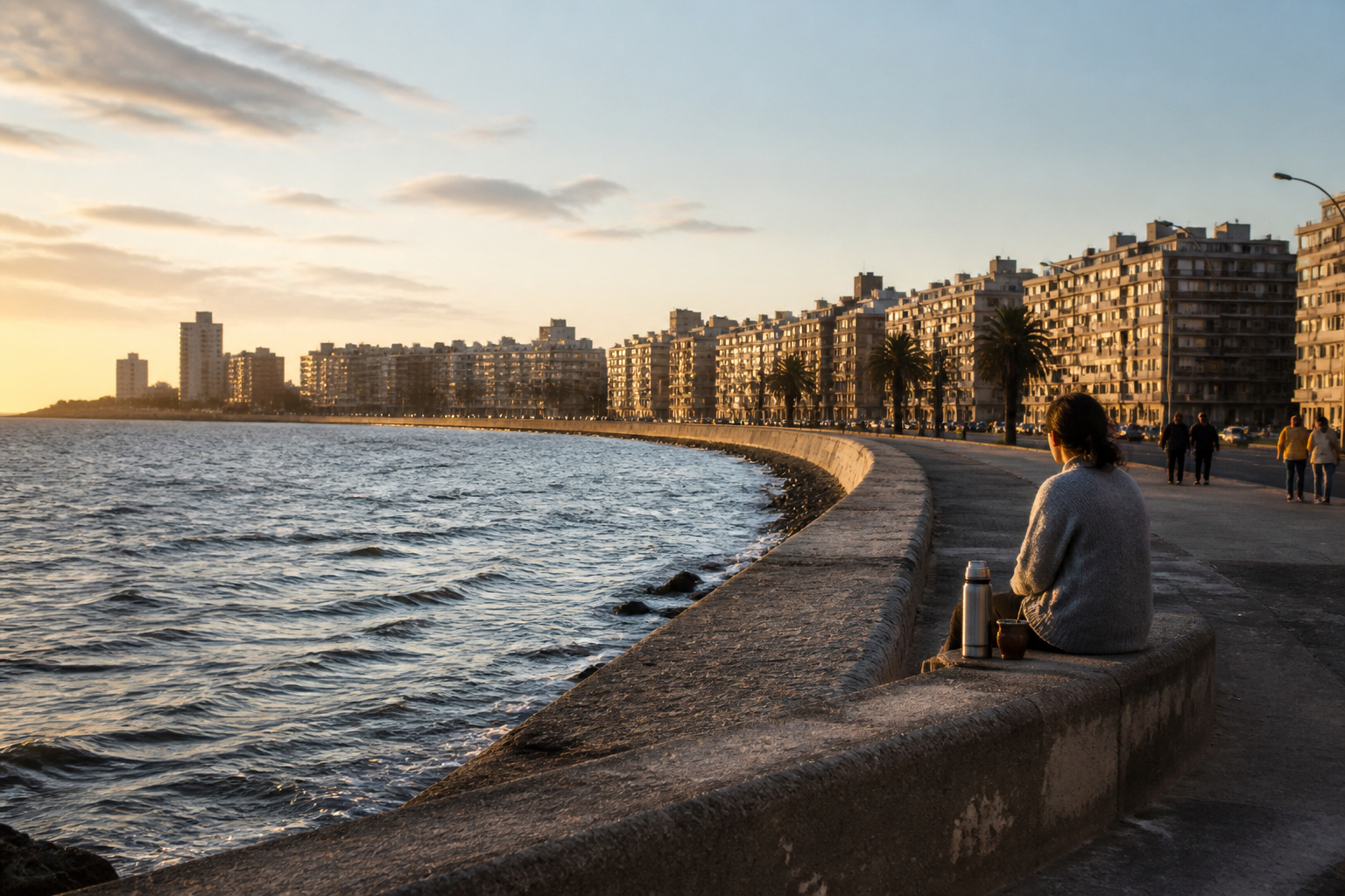 Arrival · first walk on the rambla